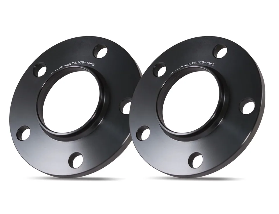 15mm Mercedes/Audi/BMW Specific Billet Wheel Spacer Anodized Black 5x112 66.56mm Bore (Box Includes 2 Spacers) 1 of 1