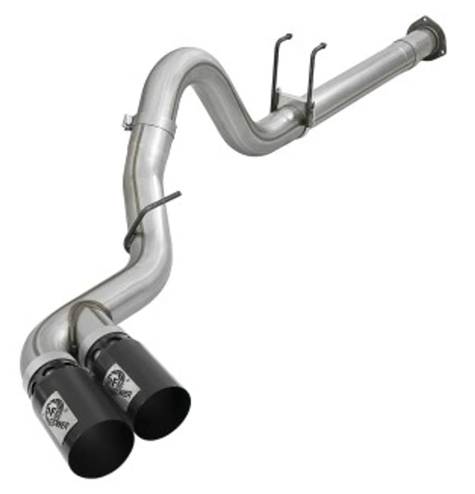 aFe Power 11-14 Ford F250/F350 6.7L Diesel Rebel XD 4in 409 SS DPF-Back Exhaust System - Black Tips 49-43120-B 1 of 1