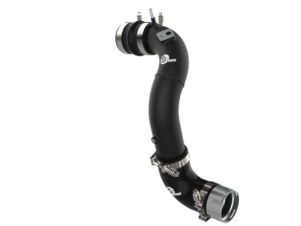 aFe Power 21-22 Ford Bronco L4-2.3L (t) BladeRunner 3in Aluminum Cold Charge Pipe Black 46-20579-B 1 of 6