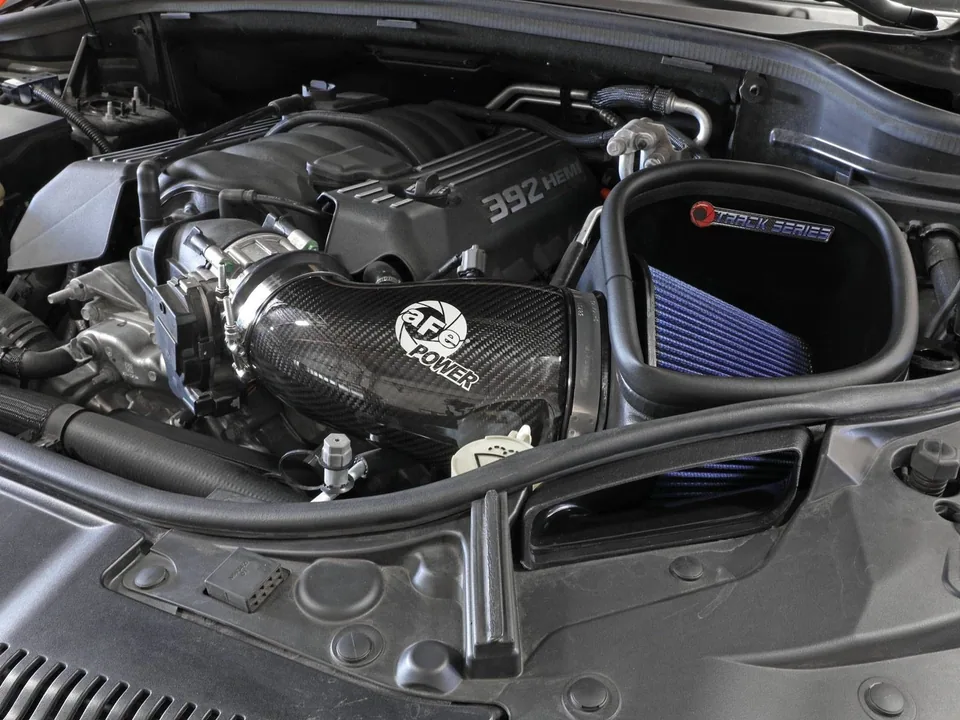 aFe 12-21 Jeep Grand Cherokee 6.4L Track Series Carbon Fiber Cold Air Intake System w/Pro 5R Filter 57-10014R 3 of 6