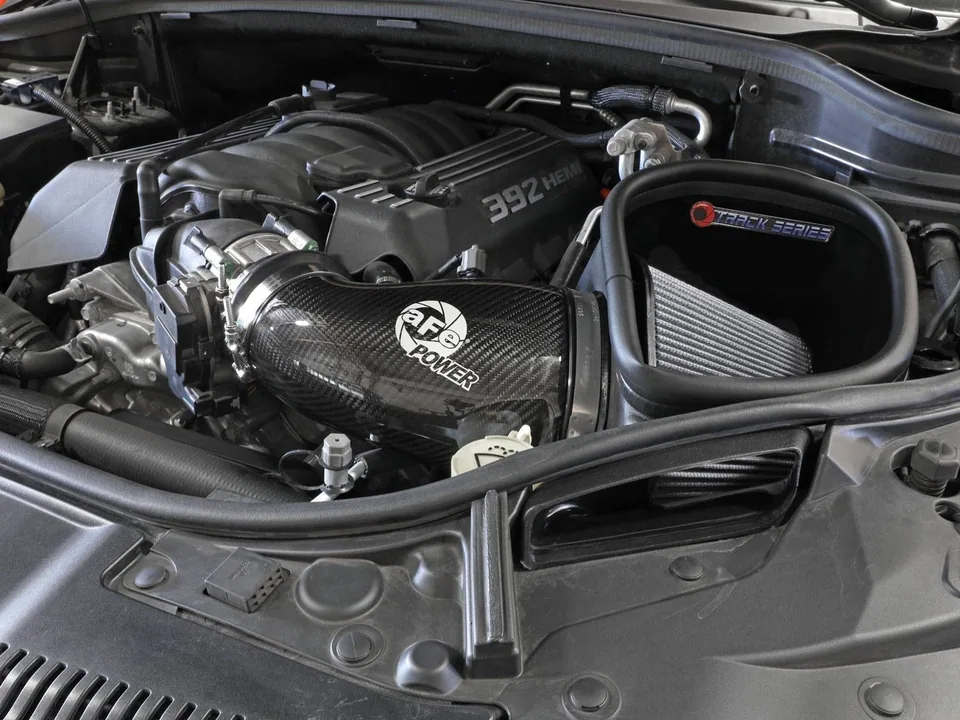 aFe 12-21 Jeep Grand Cherokee 6.4L Track Series Carbon Fiber Cold Air Intake w/Pro Dry S Filter 57-10014D 3 of 6