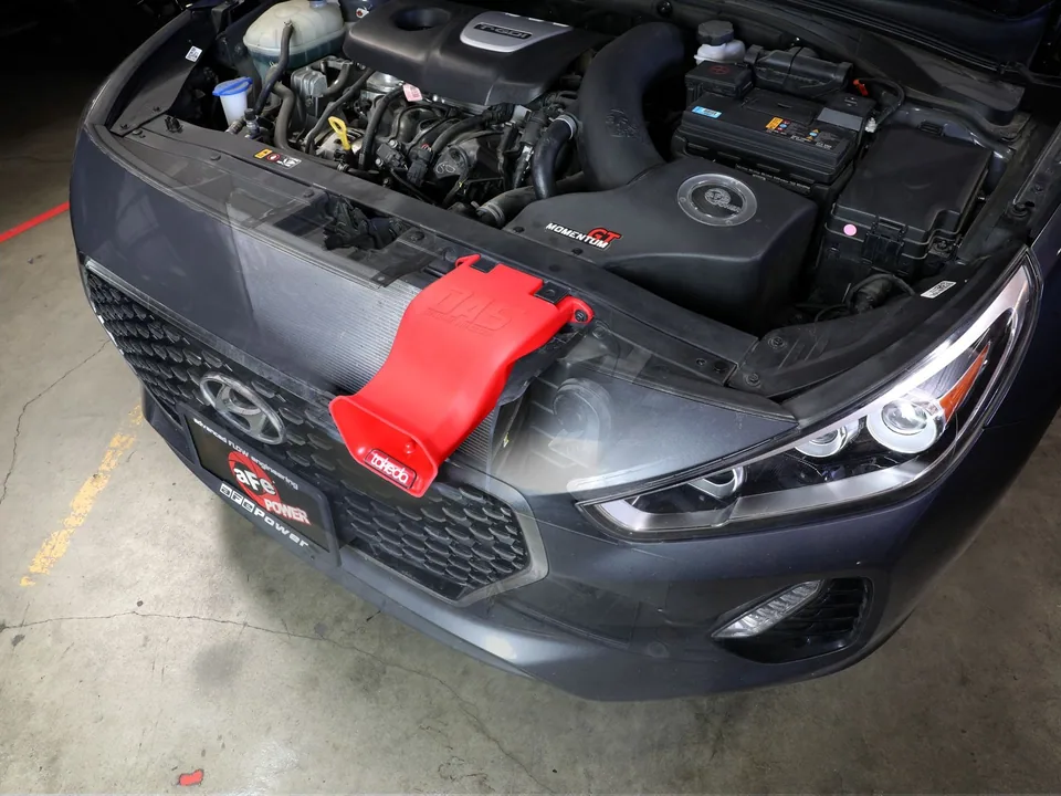 aFe 18-20 Hyundai Elantra GT L4-1.6L (t) Takeda Momentum Dynamic Air Scoop - Red 56-70005SR 2 of 6