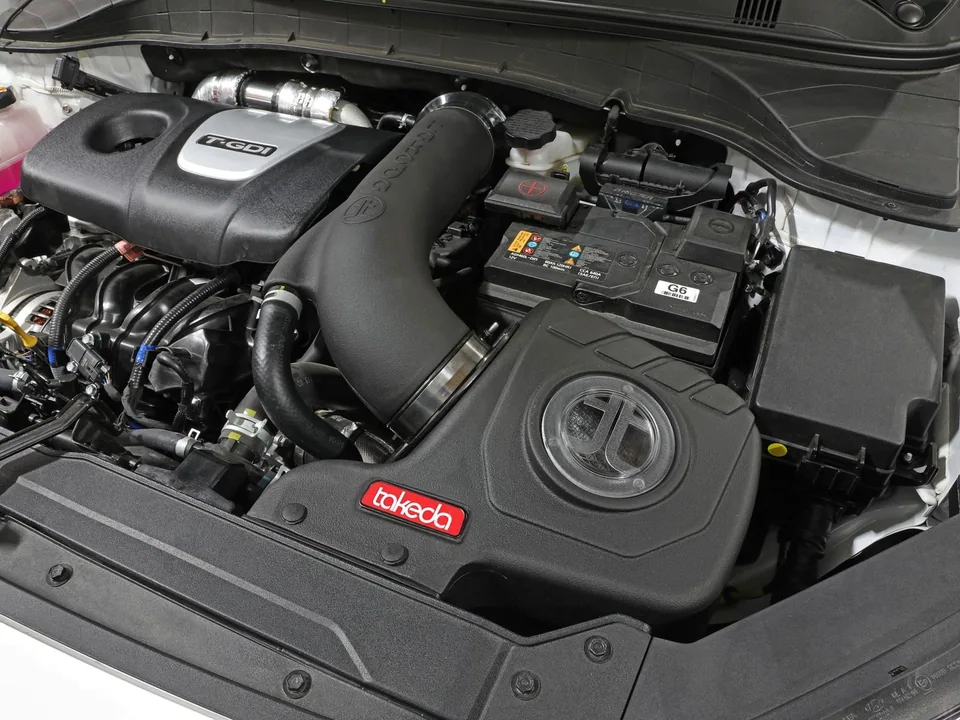 aFe 18-21 Hyundai Kona L4-1.6L (t) Takeda Momentum Cold Air Intake System w/ Pro Dry S Media 56-70032D 3 of 6