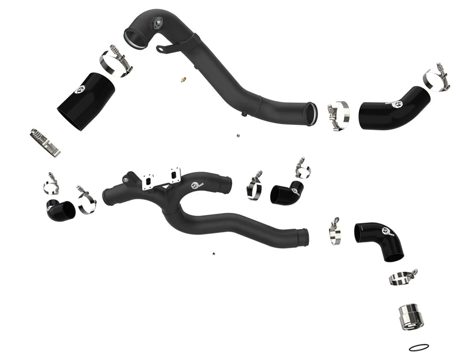 aFe 18-22 Kia/Genesis Singer/G70 V6-3.3L BladeRunner Alum Hot/Cold Charge Pipe Kit Black 46-20504-B 2 of 6