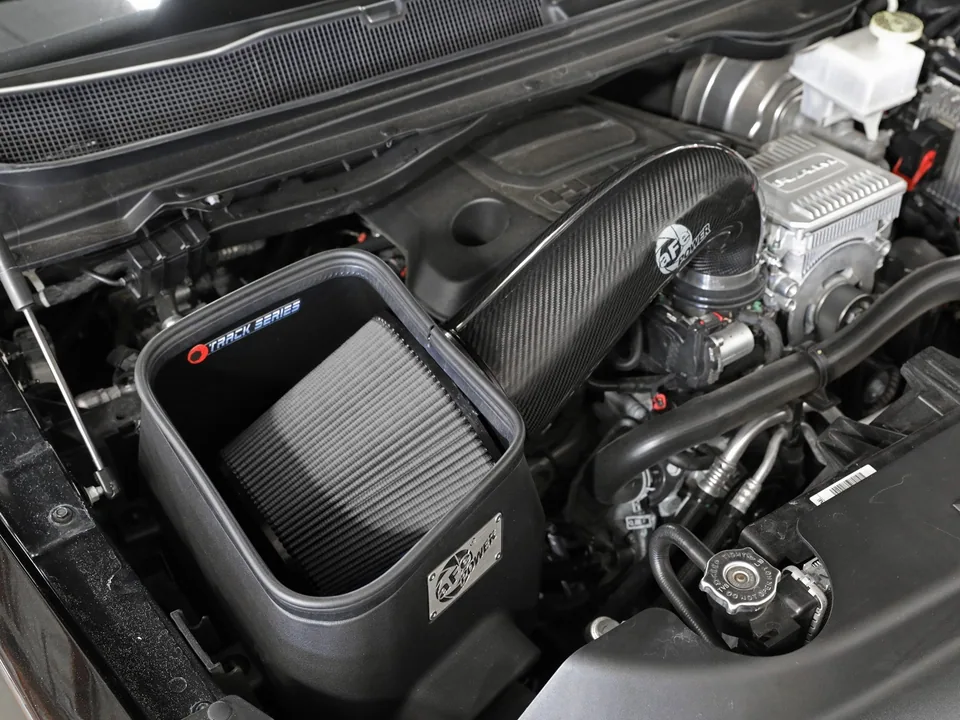 aFe 19-20 Dodge RAM 1500 5.7L Track Series Carbon Fiber Cold Air Intake System w/Pro DRY S Filter 57-10011D 3 of 6