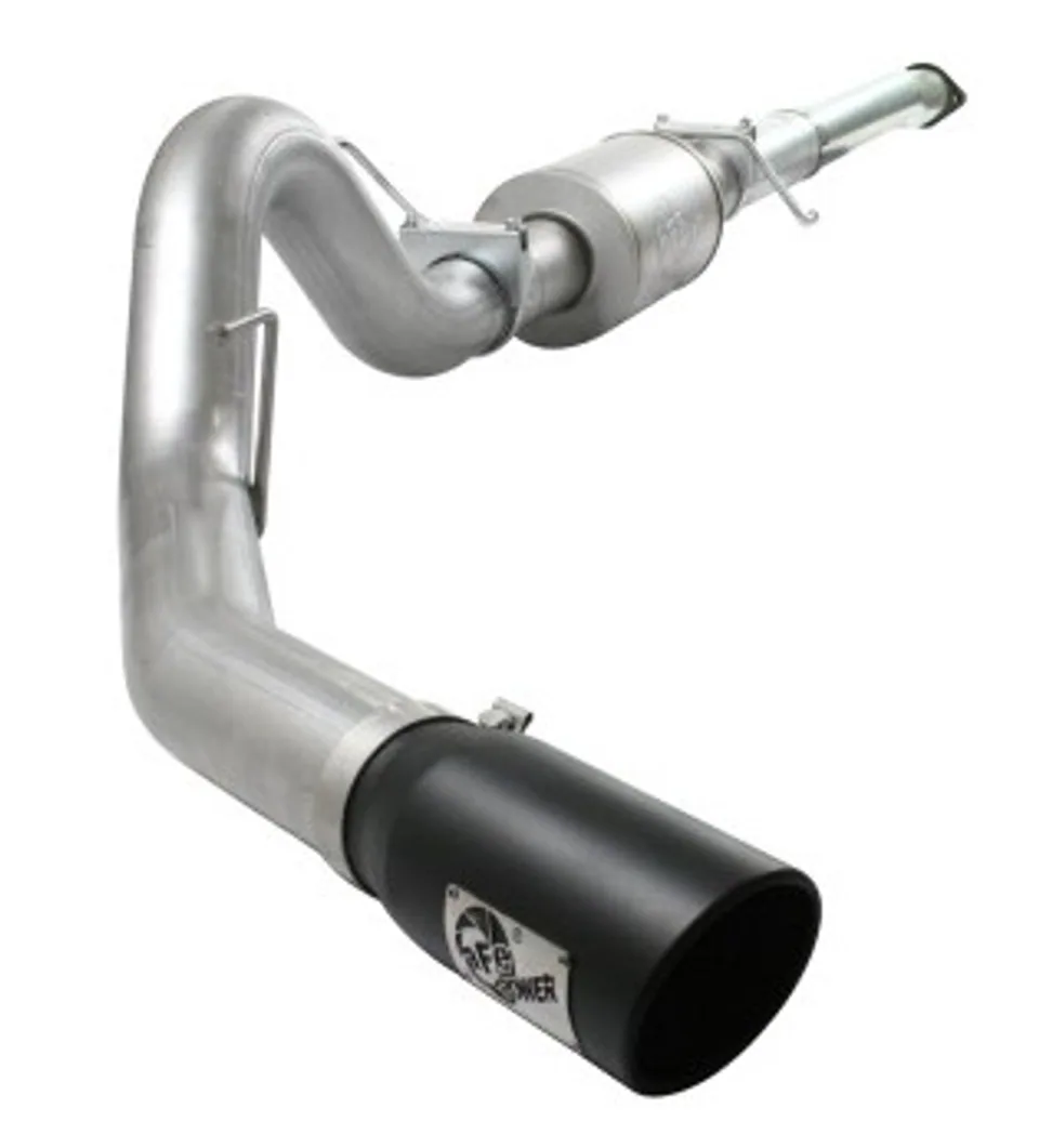 aFe Atlas Exhaust 4in Aluminized Cat-Back w/ 304 SS Black Tip 11-13 Ford F-150 EcoBoost V6 3.5L (tt) 49-03041-B 1 of 1