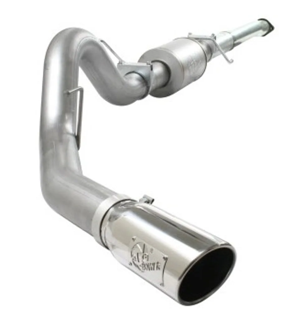 aFe Atlas Exhaust 4in Aluminized Cat-Back w/ 304 SS Polished Tip 11-13 Ford F-150 EcoBoost V6 3.5L 49-03041-P 1 of 1