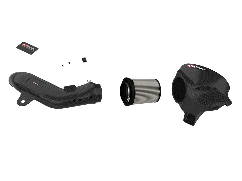 aFe Black Series Carbon Fiber CAIS w/PDS Filter 16-18 BMW M2 (F87) L6-3.0L 58-10004D 2 of 6