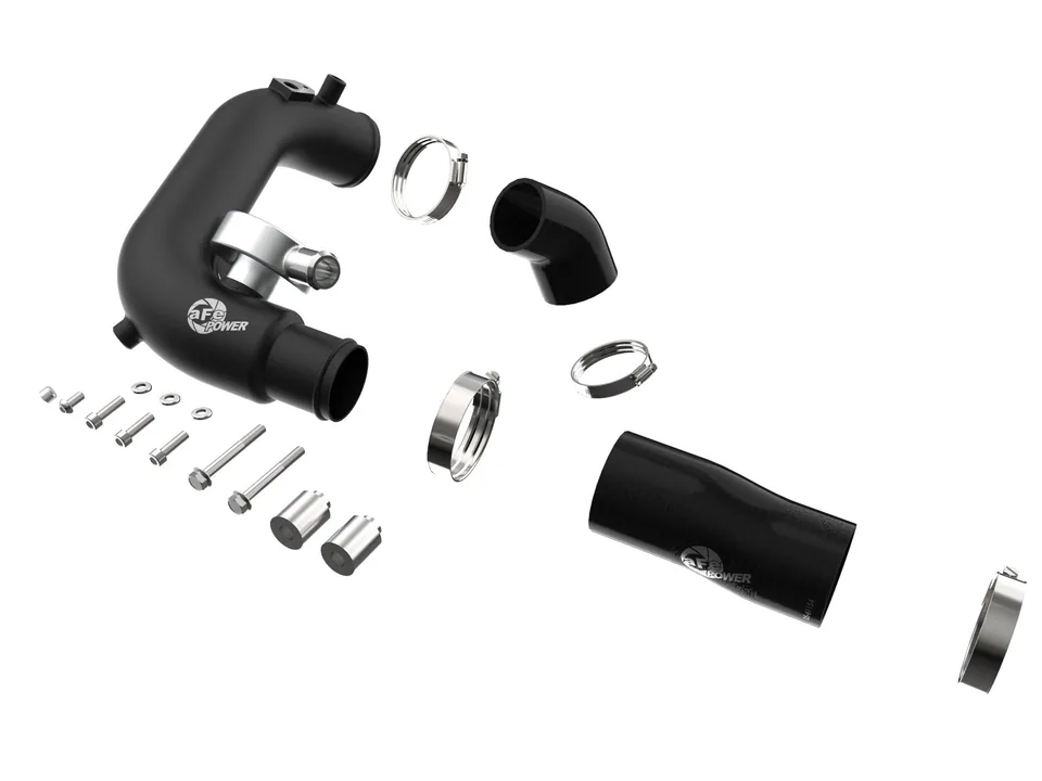 aFe BladeRunner 2 1/2in Intercooler Hot Side Charge Pipe 18-21 Jeep Wrangler JL L4-2.0L (t) - Black 46-20468-B 2 of 6
