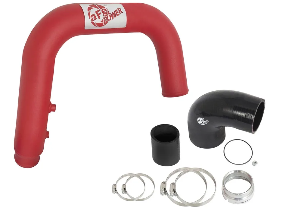 aFe BladeRunner 2.5in Red IC Tube Hot Side w/ Coupling & Clamp Kit 16-21 GM Colorado/Canyon 2.8L 46-20268-R 3 of 6