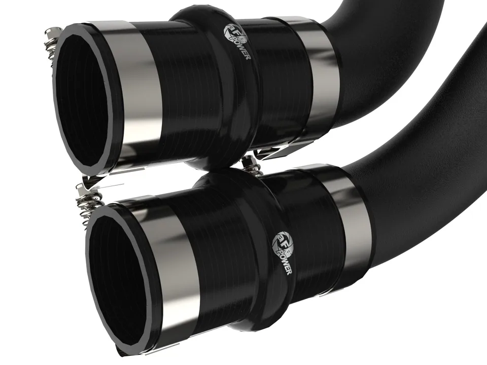 aFe BladeRunner 21-22 Ford F-150 Ecoboost V6-3.5L(tt) Aluminum Hot and Cold Charge Pipe Kit Black 46-20514-B 5 of 6
