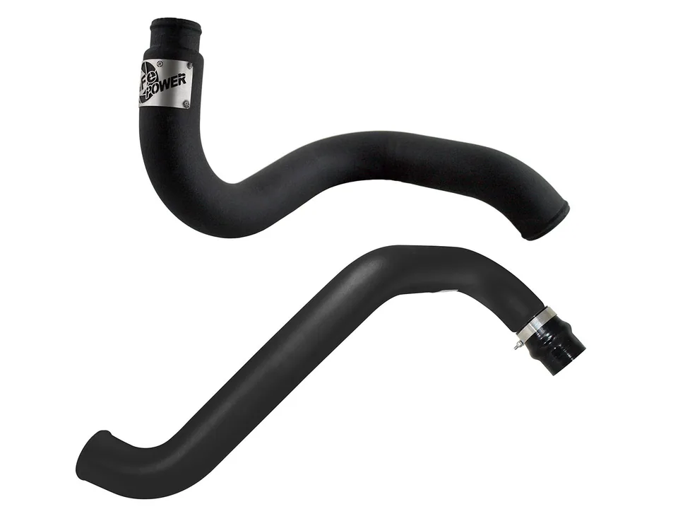 aFe BladeRunner 3in Black Intercooler Hot Cold Side Tubes Combo 02-04 GM Diesel Trucks 6.6L V8 (td) 46-20045 2 of 3