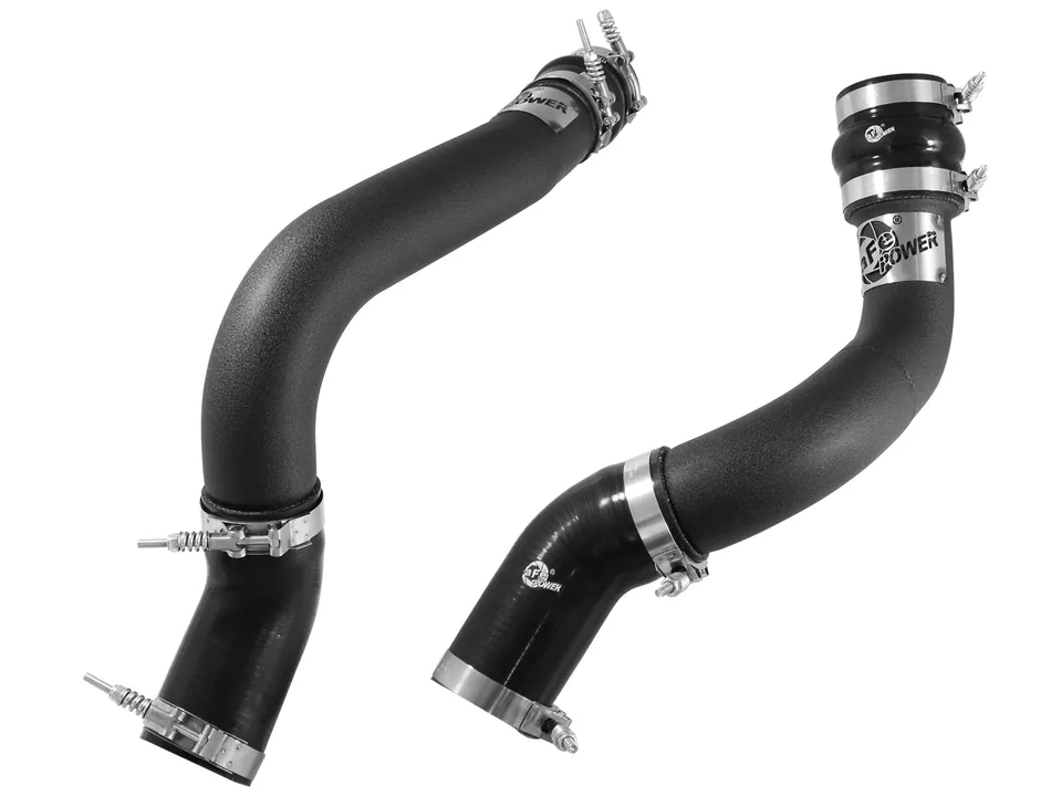 aFe BladeRunner 3in Black Intercooler Tubes Hot & Cold Side Kit for 13-18 Dodge RAM Diesel 6.7L (td) 46-20134-B 2 of 4