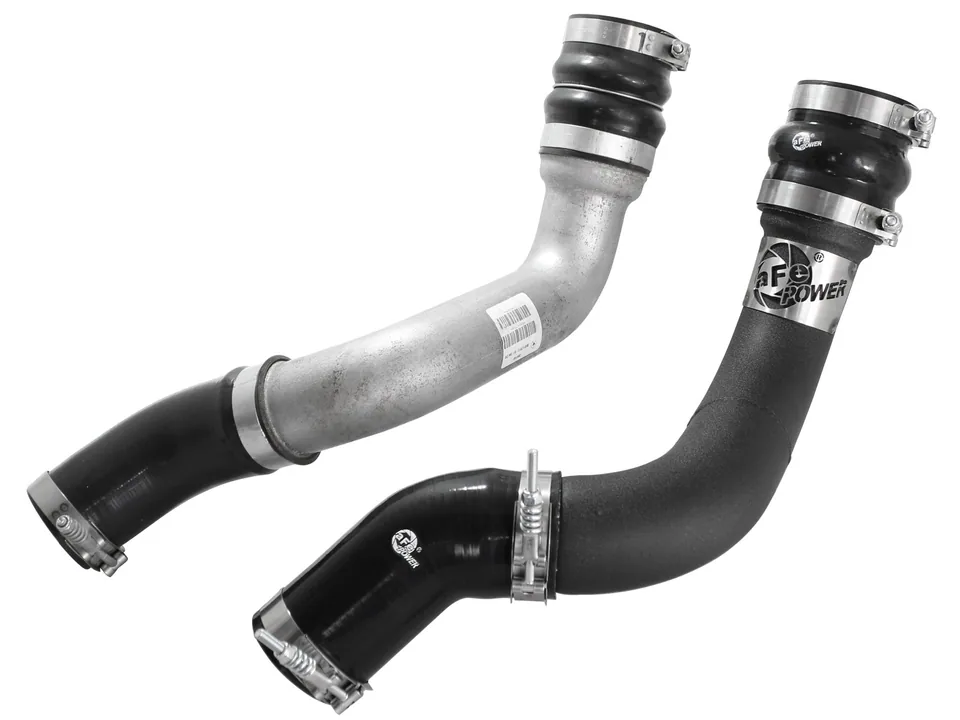 aFe BladeRunner 3in Black Intercooler Tubes Hot & Cold Side Kit for 13-18 Dodge RAM Diesel 6.7L (td) 46-20134-B 3 of 4