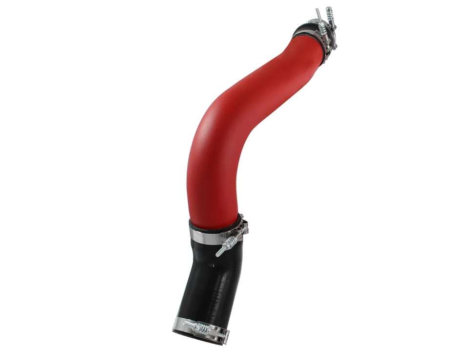 aFe BladeRunner 3in Red Intercooler Tube Hot Side w/Couplings 13-18 Dodge RAM Diesel 6.7L (td) 46-20138-R 2 of 5