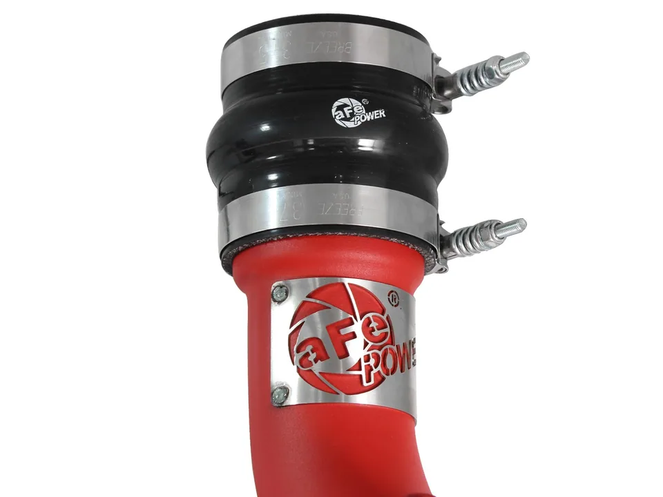 aFe BladeRunner 3in Red Intercooler Tube Hot Side w/Couplings 13-18 Dodge RAM Diesel 6.7L (td) 46-20138-R 3 of 5