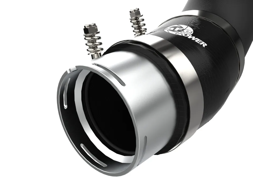 aFe BladeRunner Black 3in Aluminum Charge Pipe Kit 20-21 GM Diesel Trucks V8-6.6L (td) L5P 46-20444-B 4 of 5
