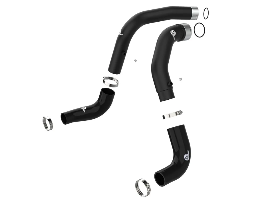 aFe BladeRunner Black 3in Intercooler Hot & Cold Side Pipe Kit 20-21 Jeep Wrangler V6-3.0L (td) 46-20434-B 2 of 5