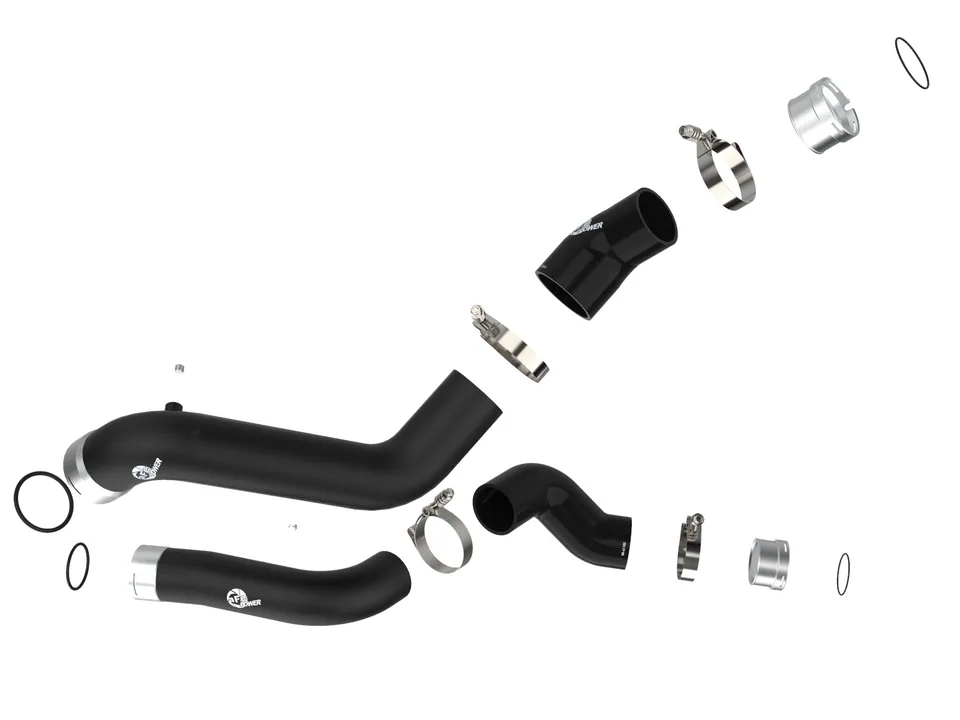aFe BladeRunner Black Intercooler Hot & Cold Side Tubes Combo 19-21 GM Trucks 1500 L4-2.7L (t) 46-20424-B 2 of 6