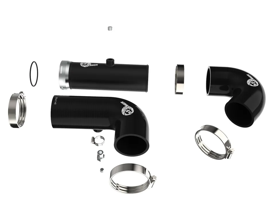 aFe BladeRunner Intercooler Hot & Cold Side Tubes Combo 20-21 GM Trucks 3.0L (td) - Black 46-20454-B 2 of 6