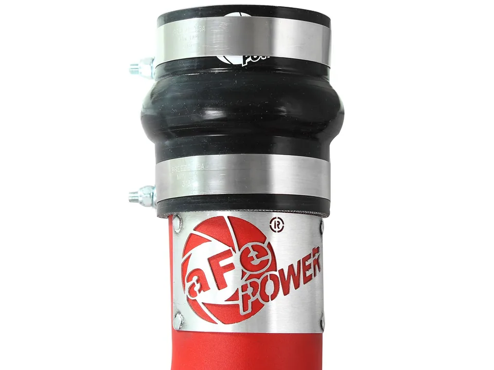 aFe Bladerunner Intercooler Tubes Hot & Cold Side 3.5in 94-02 Dodge Diesel Trucks L6-5.9L (td) - Red 46-20064-R 4 of 4