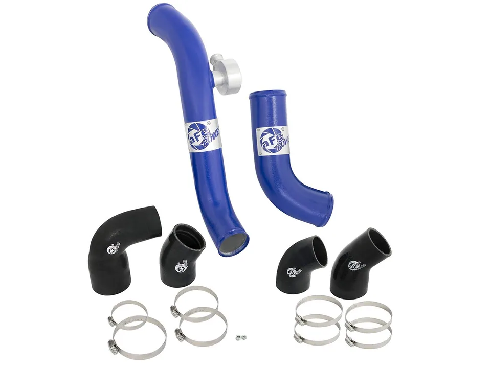aFe Bladerunner Intercoolers Tube - Blue Hot/Cold Side 15-21 Ford Mustang EcoBoost L4-2.3L (t) 46-20254-L 2 of 4