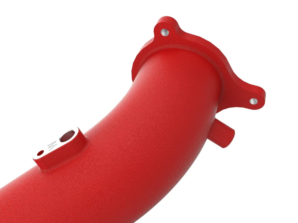 aFe BladeRunner Red 2-3/4in Aluminum Charge Pipe 2021 Toyota Supra GR (A90) I4-2.0L (t) B48 46-20488-R 4 of 6