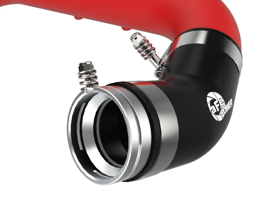 aFe BladeRunner Red 2-3/4in Aluminum Charge Pipe 2021 Toyota Supra GR (A90) I4-2.0L (t) B48 46-20488-R 6 of 6