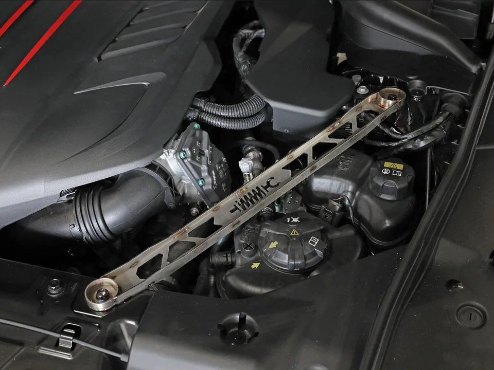 aFe CONTROL 304 Stainless Steel Front Suspension Strut Brace Raw - Toyota GR Supra (A90) 20-22 450-721003-A 3 of 3