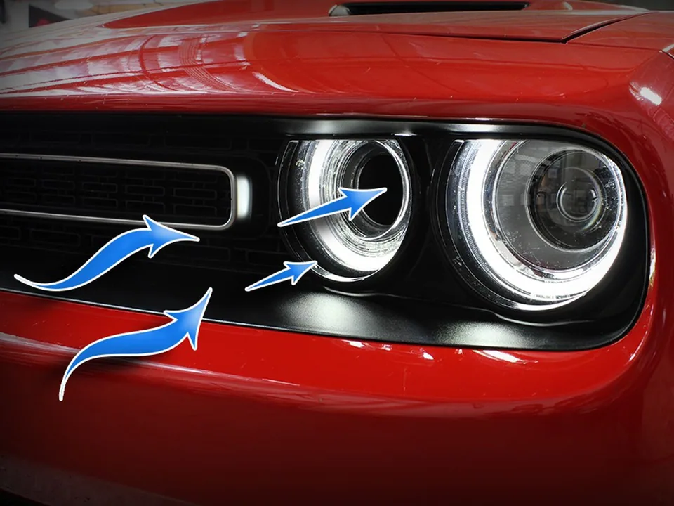 aFe Dynamic Air Scoop 2015 Dodge Challenger V6-3.6 / V8-5.7/6.4L HEMI - Green 54-72203-SG 2 of 5