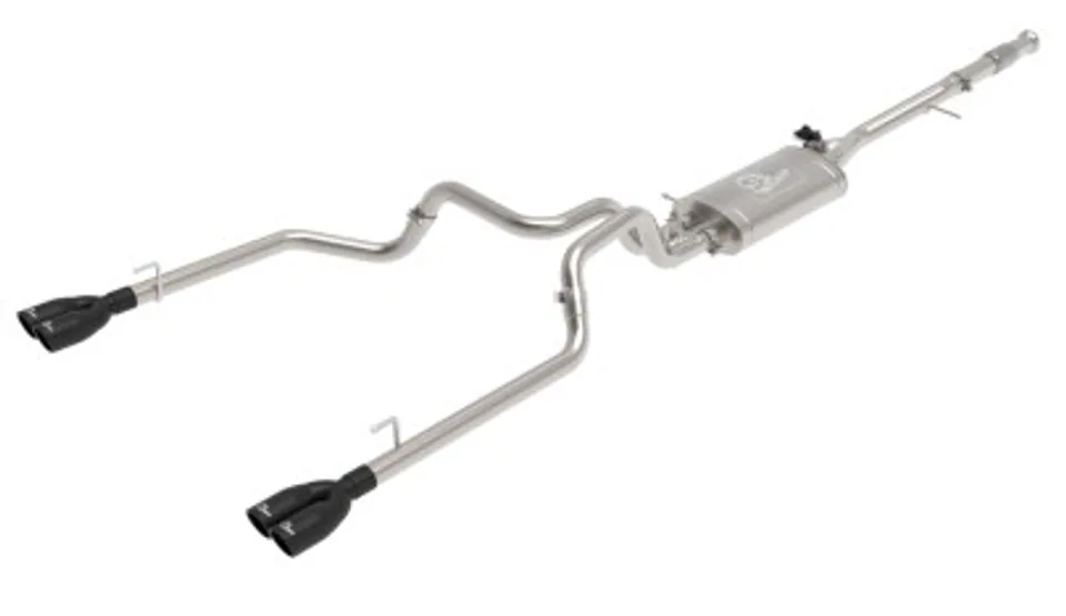 aFe Gemini XV 3in 304 SS Cat-Back Exhaust w/ Cutout 19-21 GM Silverado/Sierra 1500 V8- w/ Black Tips 49-34139-B 1 of 1