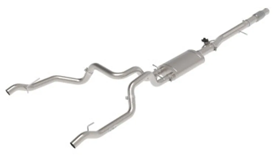aFe Gemini XV 4in to Dual 3in 304 SS Cat-Back Exhaust w/ Cutout 19-21 GM Silverado/Sierra V8-6.2L 49-34140 1 of 1