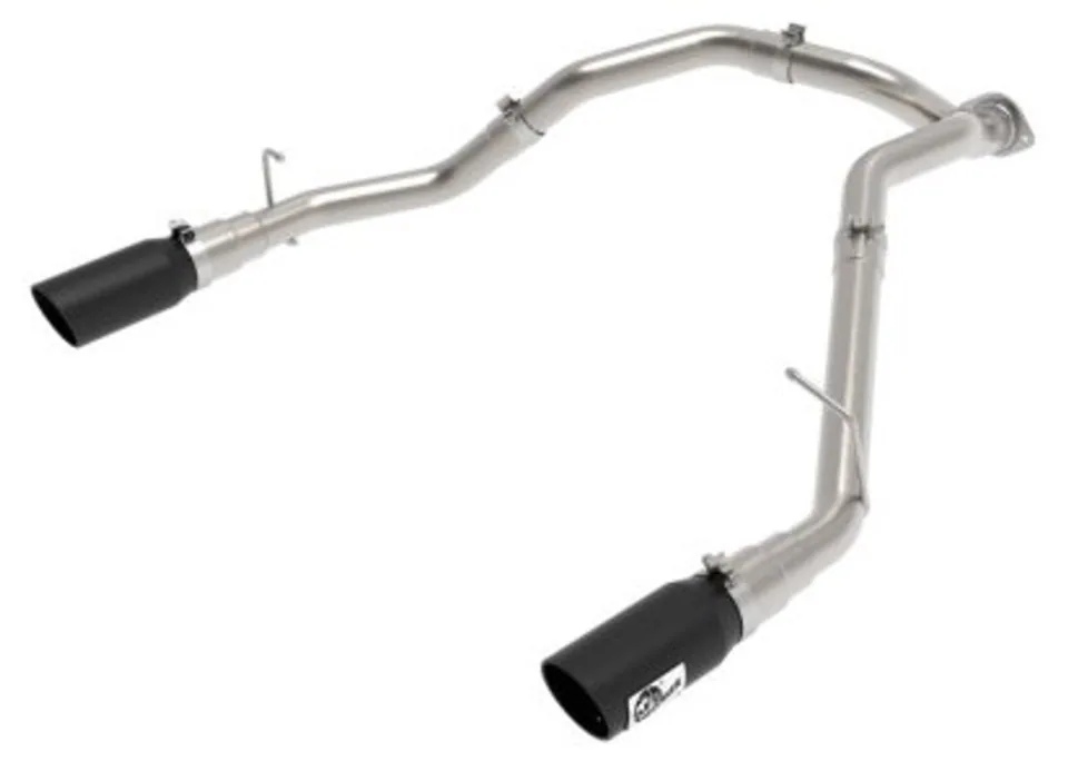 aFe Large Bore-HD 3 IN 409 Stainless Steel DPF-Back Exhaust System w/Black Tip RAM 1500 20-21 V6-3.0 49-42080-B 1 of 1