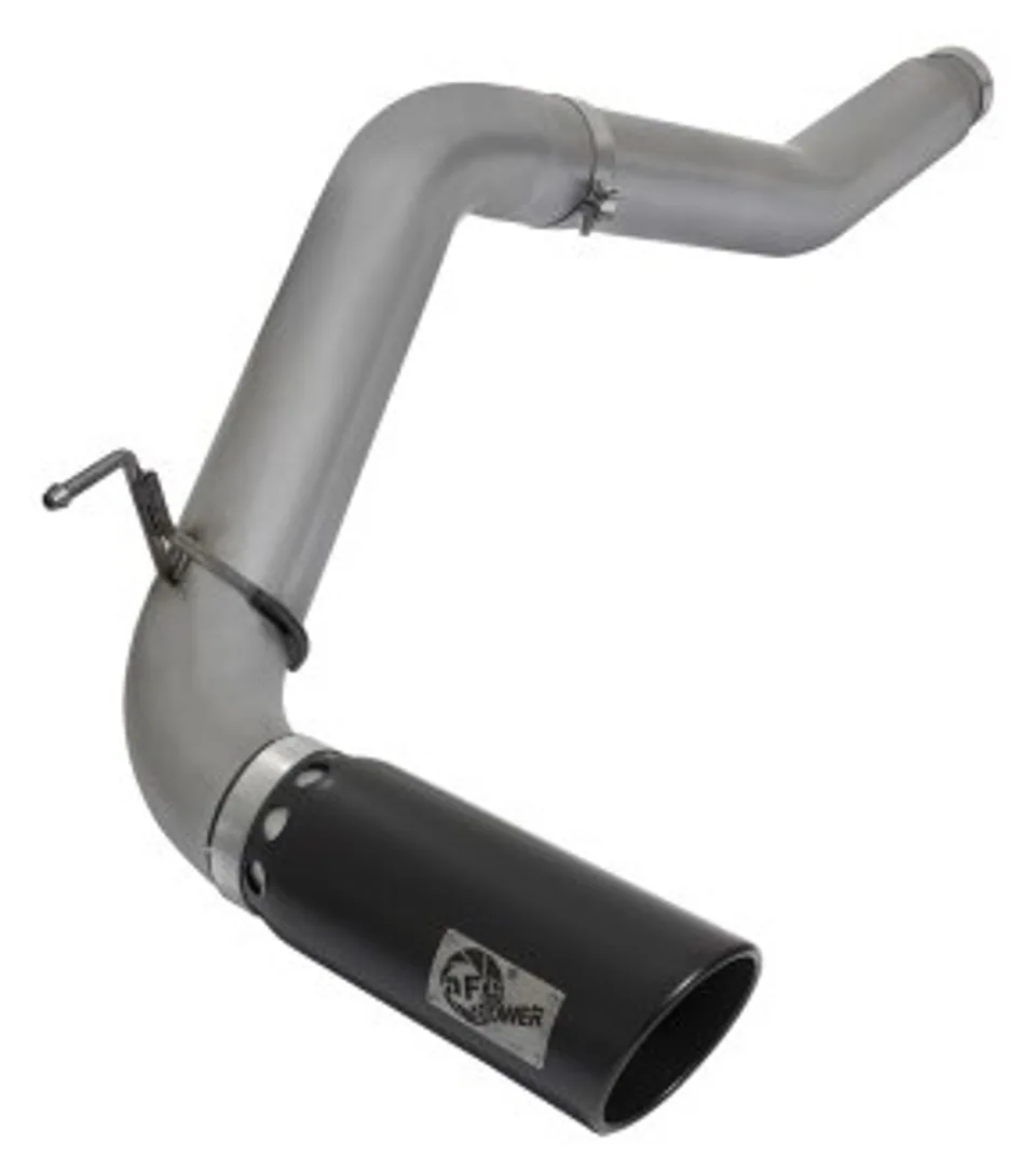 aFe LARGE BORE HD 5in DPF-Back SS Exhaust w/ Black Tip 2016 Nissan Titan 5.0L V8 (td) CC SB 49-46112-B 1 of 1