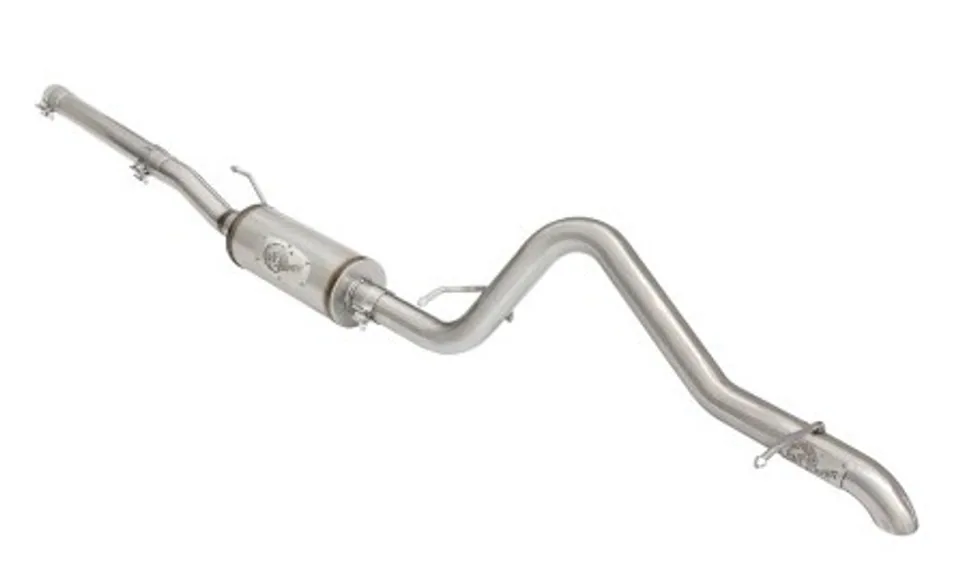aFe MACHForce XP 2-1/2in SS-409 Cat-Back Exhausts w/ 18in Muffler 07-17 Jeep Wrangler V6-3.6L 49-48057 1 of 1