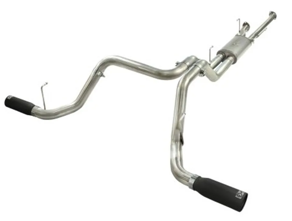 aFe MACHForce XP 2-1/2in to 3in 409 SS Cat-Back Exhaust w/ Black Tips 10-17 Toyota Tundra V8 5.7L 49-46014-B 1 of 1