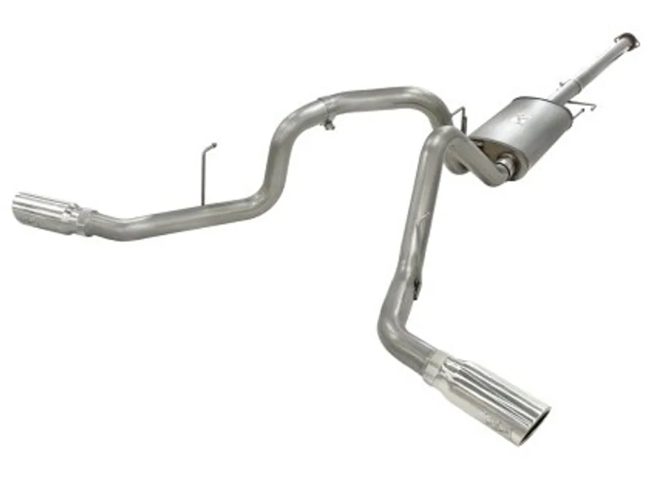 aFe MACHForce XP Exhausts 3inSS Dual Side Exit Cat-Back 11-14 Ford F150 Ecoboost V6-3.5L (TT) 49-43056-P 1 of 1
