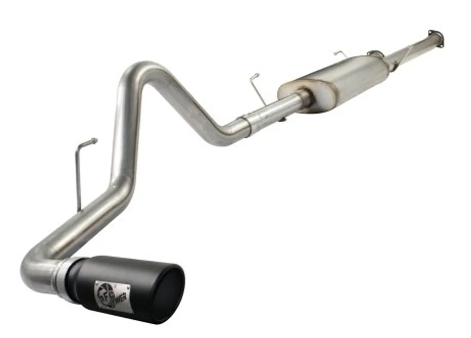 aFe MACHForce XP Exhausts Cat-Back SS-409 EXH CB Toyota Tundra 10-11 V8-5.7L 145.7 WB (blk tip) 49-46008-B 1 of 1