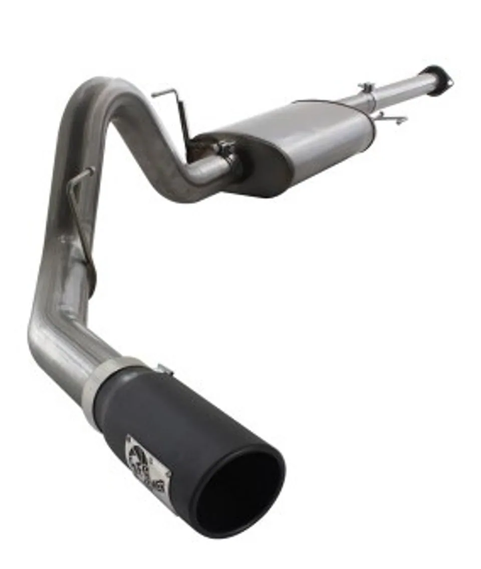aFe MACHForce XP Exhausts Cat-Back SS 409 EXH  Wrinkle Black CB Ford F-150 11-12 V6-3.5L (tt) 49-43038-B 1 of 1