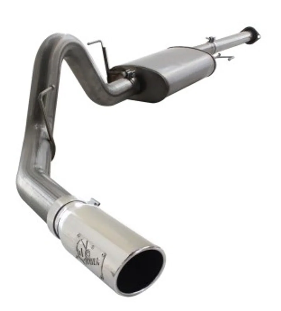 aFe MACHForce XP SS Exhaust 3in Cat-Back w/4.5in Polished Tip 11-14 Ford F150 Ecoboost V6 3.5Ltt 49-43067-P 1 of 1