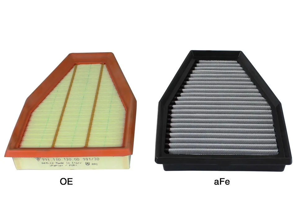 aFe Magnum FLOW OE Replacement Air Filter Pro DRY S 12-15 Porsche 911 (991) H6 3.4L/3.8L 31-10242 3 of 4