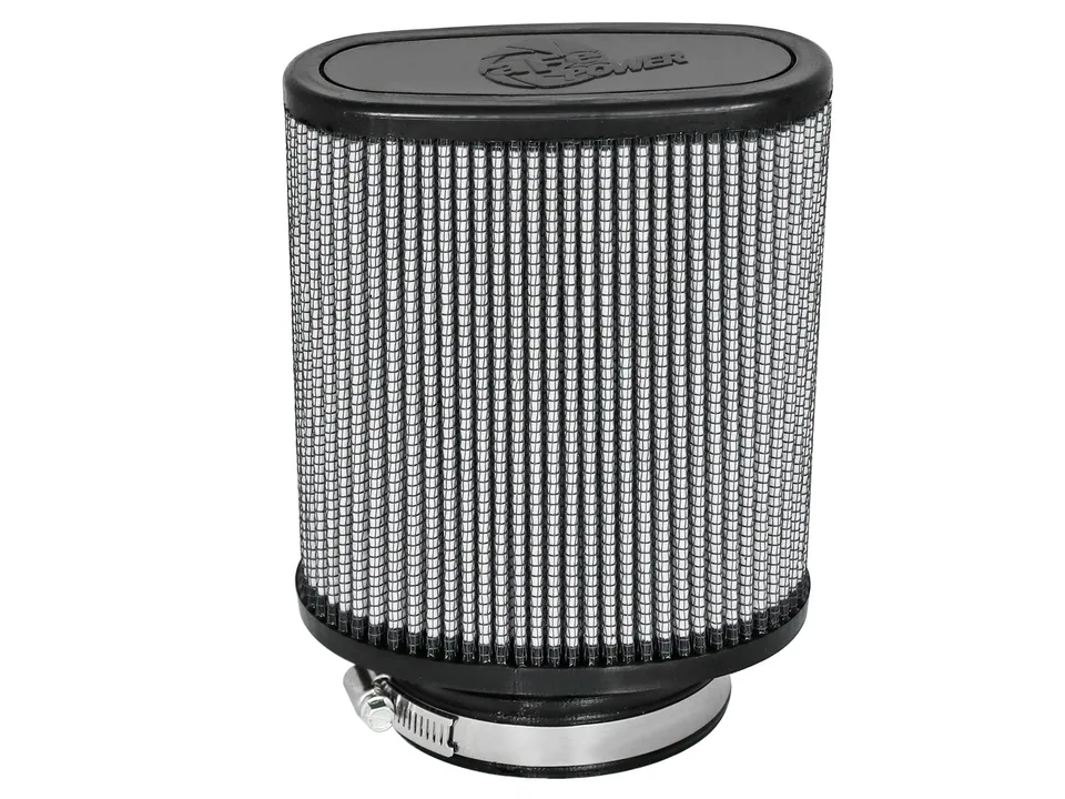 aFe Magnum FLOW Pro DRY S Universal Air Filter 3.5in Flange 5.75x5in Base 6x2.75in Top 6.5in Height 21-90096 1 of 1