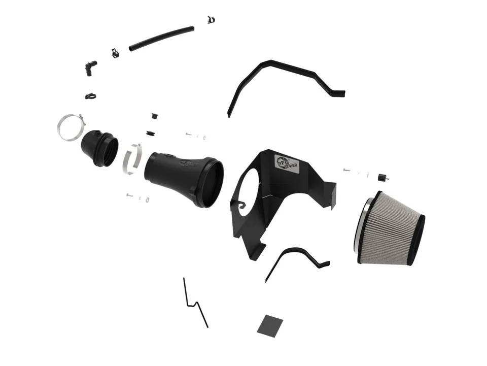 aFe Magnum FORCE Stage-2XP Cold Air Intake System w/Pro DRY S 17-23 Dodge Challenger/Charger Hellcat - Media Black 54-12852D 2 of 6
