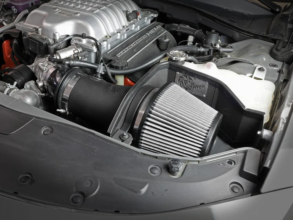 aFe Magnum FORCE Stage-2XP Cold Air Intake System w/Pro DRY S 17-23 Dodge Challenger/Charger Hellcat - Media Black 54-12852D 3 of 6