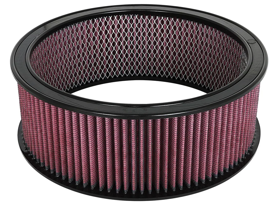 aFe MagnumFLOW Air Filters Round Racing P5R A/F RR P5R 14OD x 12ID x 5H E/M (Blk/Red) 18-11416 1 of 1
