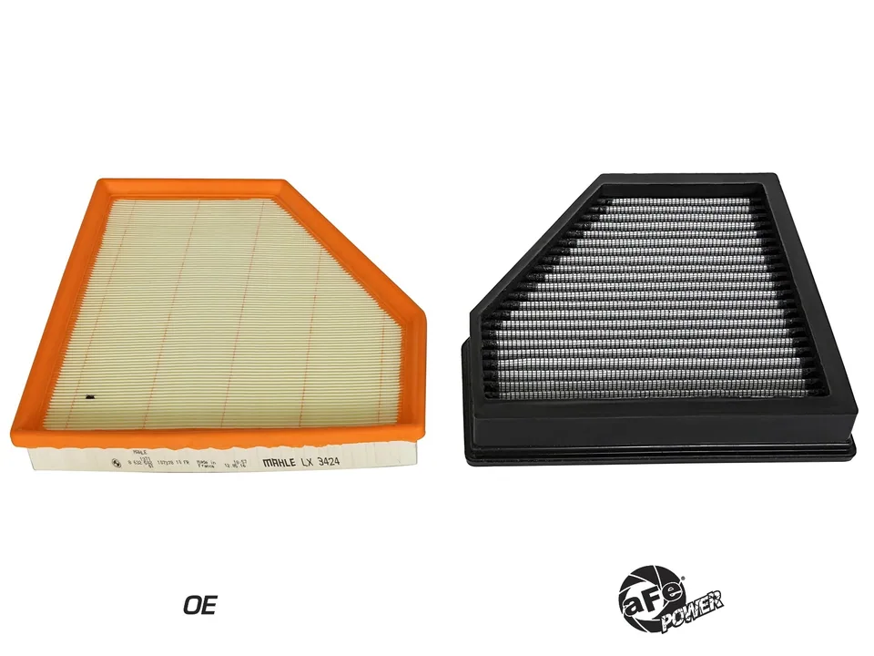 aFe MagnumFLOW Pro DRY S OE Replacement Filter 2016 BMW 340i (F30) L6-3.0L (t) (B58) 31-10270 3 of 4