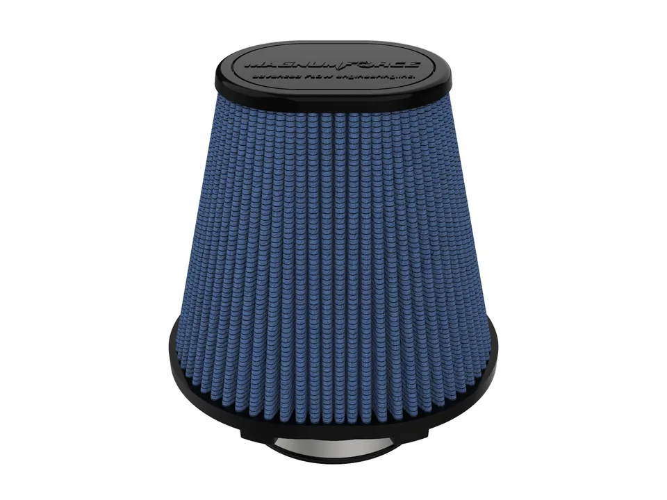 aFe MagnumFORCE Intake Replace Air Filter w/Pro5R Med 4in F x 7.75x6.5in B x 4.75x3.5in T x 7in H 24-90115 1 of 4