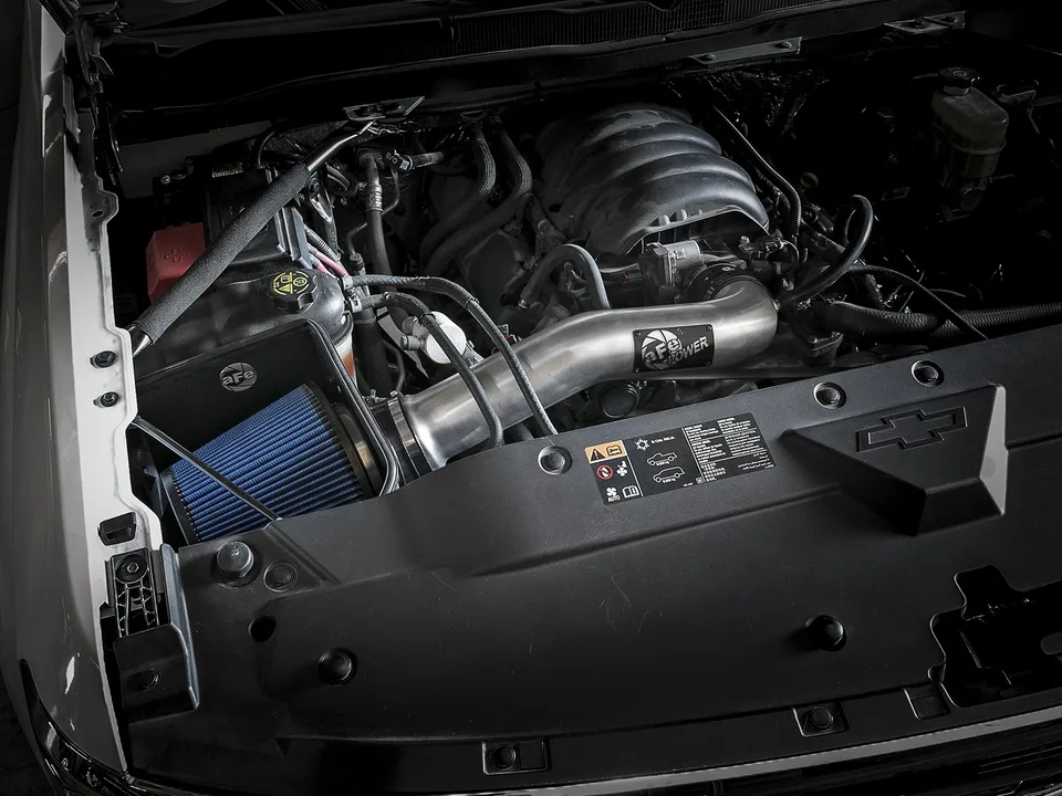 aFe MagnumFORCE Stage-2 PRO 5R CAI Brushed Alum Tube 15-20 GMC Sierra 1500/Silverado/Tahoe/Suburban/Yukon/Yukon XL 5.3L/6.2L w/Electric Fan 54-12332-H 6 of 6