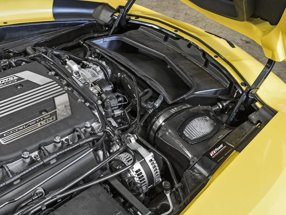 aFe Momentum Carbon Fiber Cold Air Intake System PDS/P5R 15-16 Chevrolet Corvette Z06 V8-6.2L 52-74202-C 2 of 6