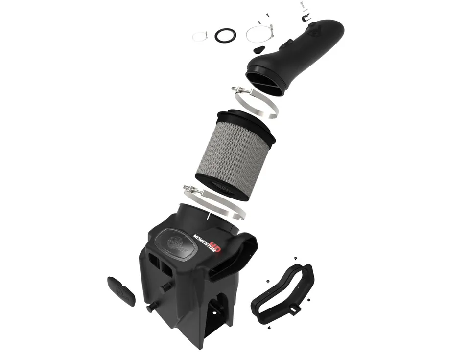 aFe Momentum HD Cold Air Intake System w/Pro Dry S Filter 20-22 Ford F250/350 Power Stroke V8-6.7L (td) 50-70007D 2 of 6